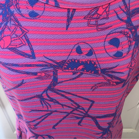 NWT Lularoe Nightmare Before Christmas Amelia Dress + FREE NWT Infinity Scarf - Picture 8 of 15
